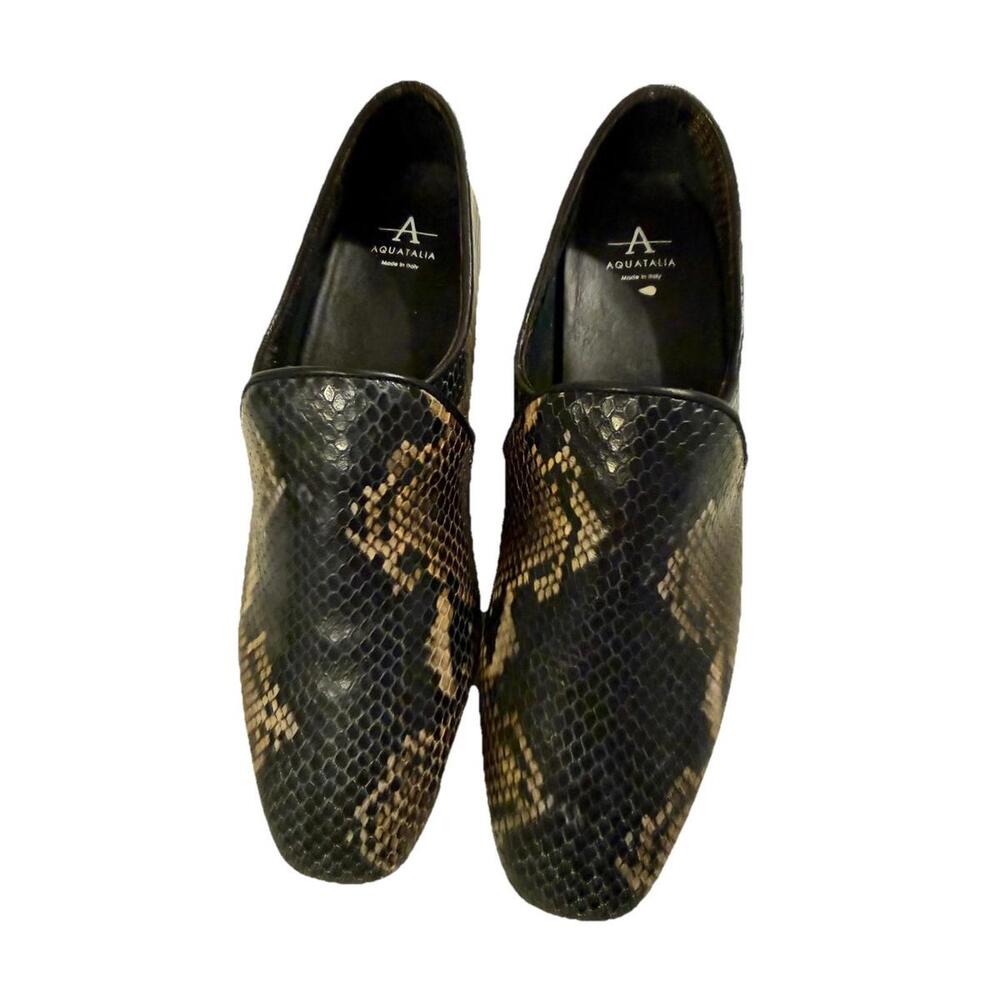 Aquatalia women’s Revy waterproof slipon leather loafers size 9 snake skin print - Picture 5 of 8